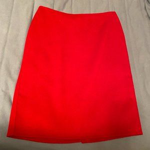 Santa Red Wool Skirt